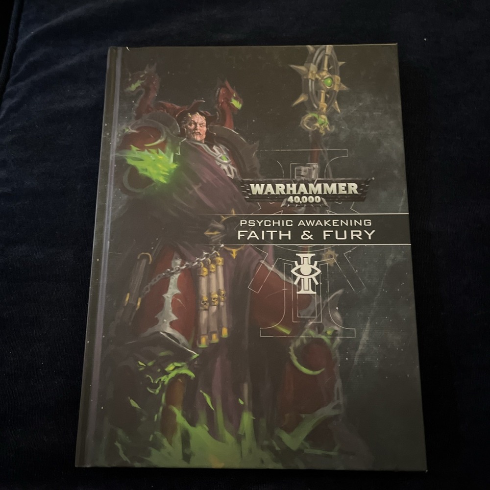 BOOK WARHAMMER 40K PSYCHIC AWAKENING FAITH & FURY USED HB HARDBACK
